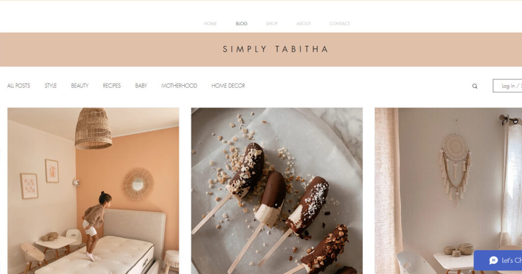 Simply Tabitha ejemplo blog